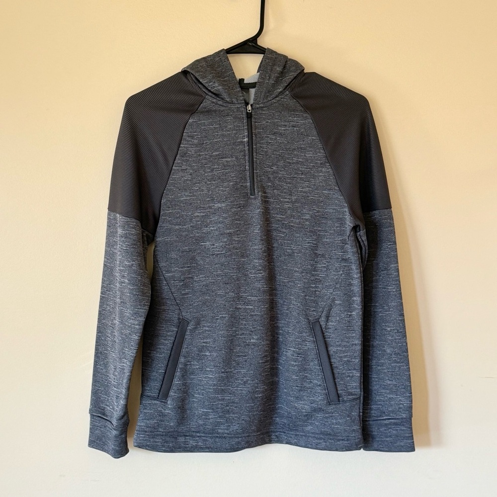 C9 by Champion Boys Half Zip Performance Hoodie - Charcoal/Gray, Size 12-14 yrs - Picture 4 of 5